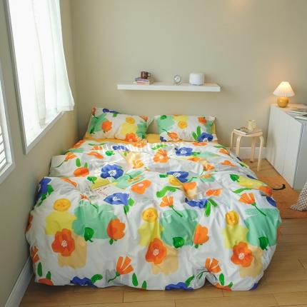 尺素 2020新款全棉活性印花四件套墨染系列 初夏