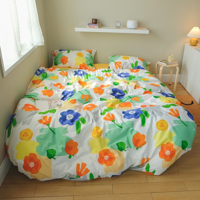 91家纺网 家纺一手货源 找家纺 尺素 2020新款全棉活性印花四件套墨染系列 初夏