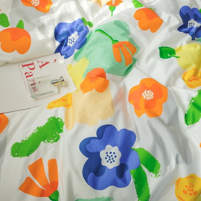 91家纺网 家纺一手货源 找家纺 尺素 2020新款全棉活性印花四件套墨染系列 初夏