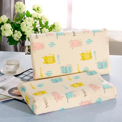 91家纺网 家纺一手货源 找家纺 萌番宝 儿童乳胶枕学生卡通枕头A品含内外套 喵爱吃鱼