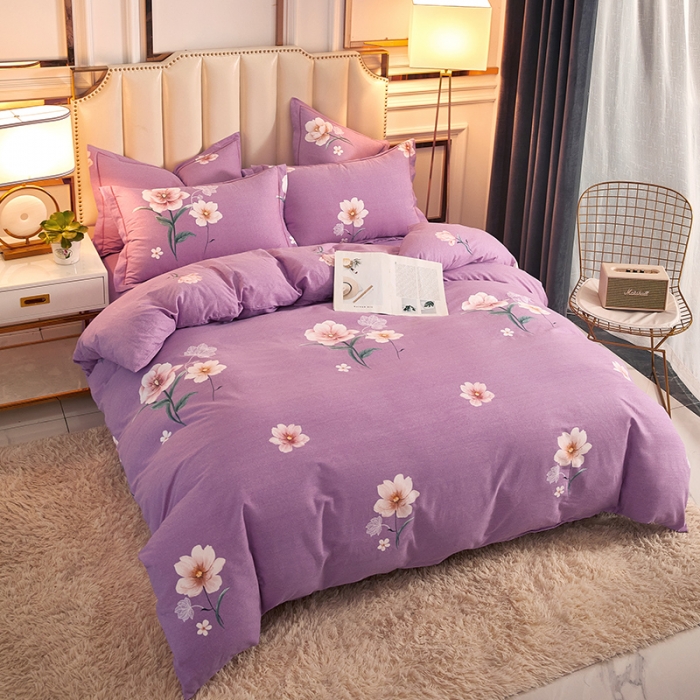 91家纺网 家纺一手货源 找家纺 雲归梦 2020新款全棉加厚磨毛四件套 花开倾城