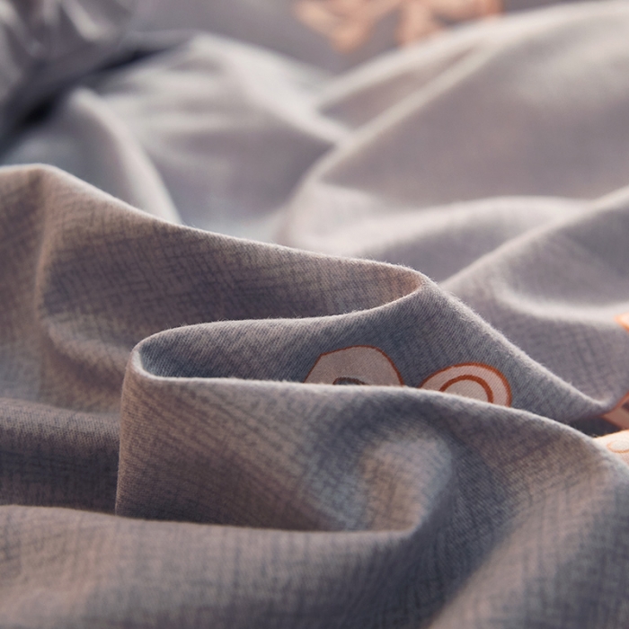 91家纺网 家纺一手货源 找家纺 雲归梦 2020新款全棉加厚磨毛四件套 时光偶遇-灰