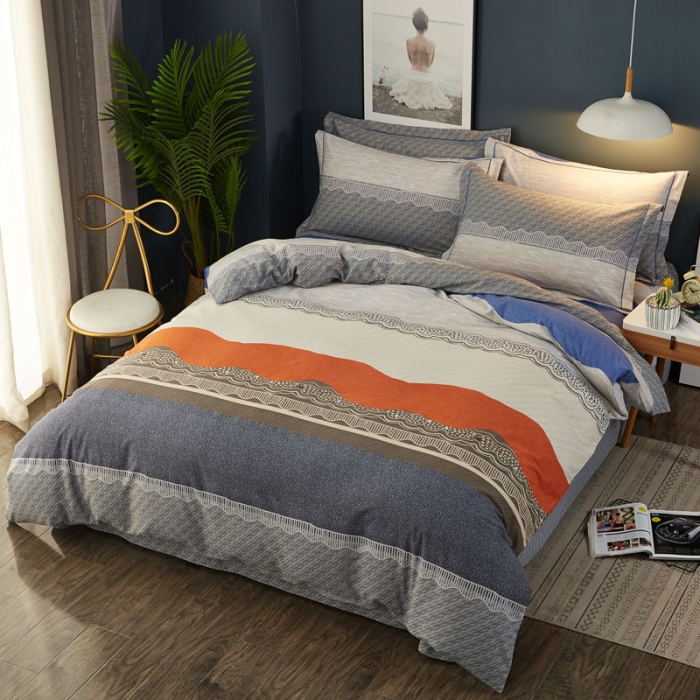 91家纺网 家纺一手货源 找家纺 雲归梦 2020新款全棉加厚磨毛四件套 似水年华