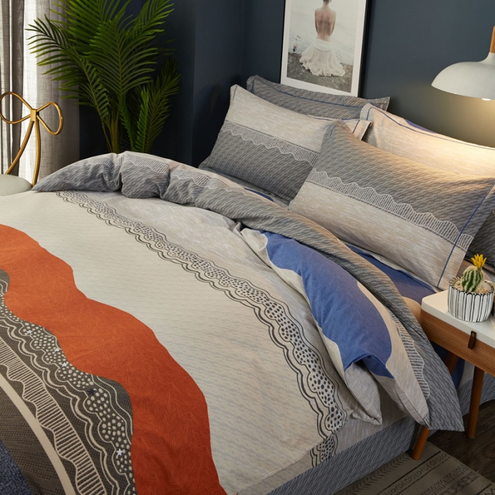 91家纺网 家纺一手货源 找家纺 雲归梦 2020新款全棉加厚磨毛四件套 似水年华