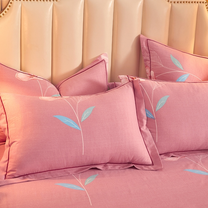 91家纺网 家纺一手货源 找家纺 雲归梦 2020新款全棉加厚磨毛四件套 悠悠花海-粉