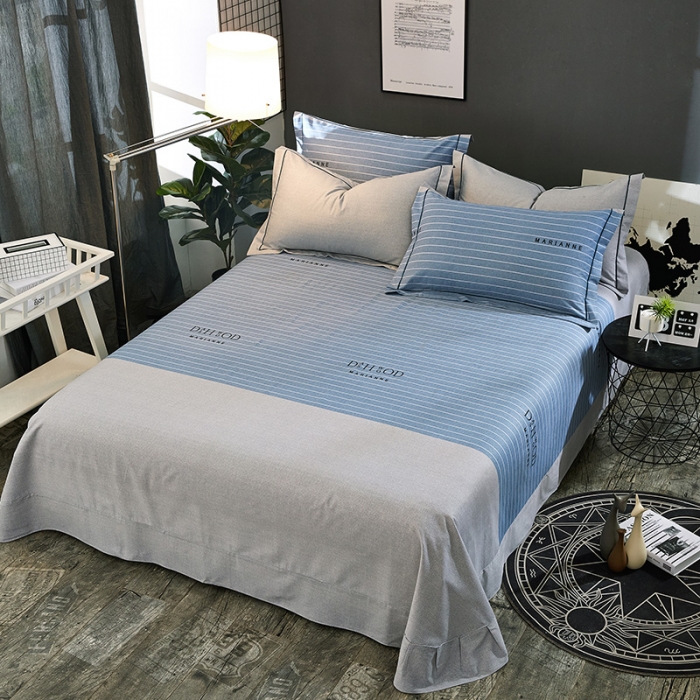 91家纺网 家纺一手货源 找家纺 雲归梦 2020新款全棉加厚磨毛四件套 摩登城市-蓝