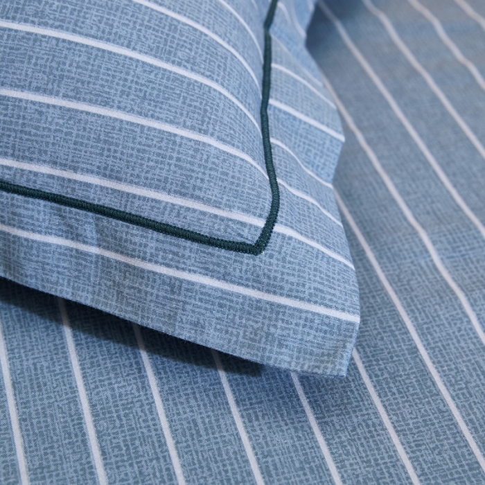 91家纺网 家纺一手货源 找家纺 雲归梦 2020新款全棉加厚磨毛四件套 摩登城市-蓝