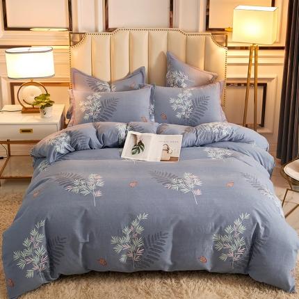 雲归梦 2020新款全棉加厚磨毛四件套 夏威夷紫