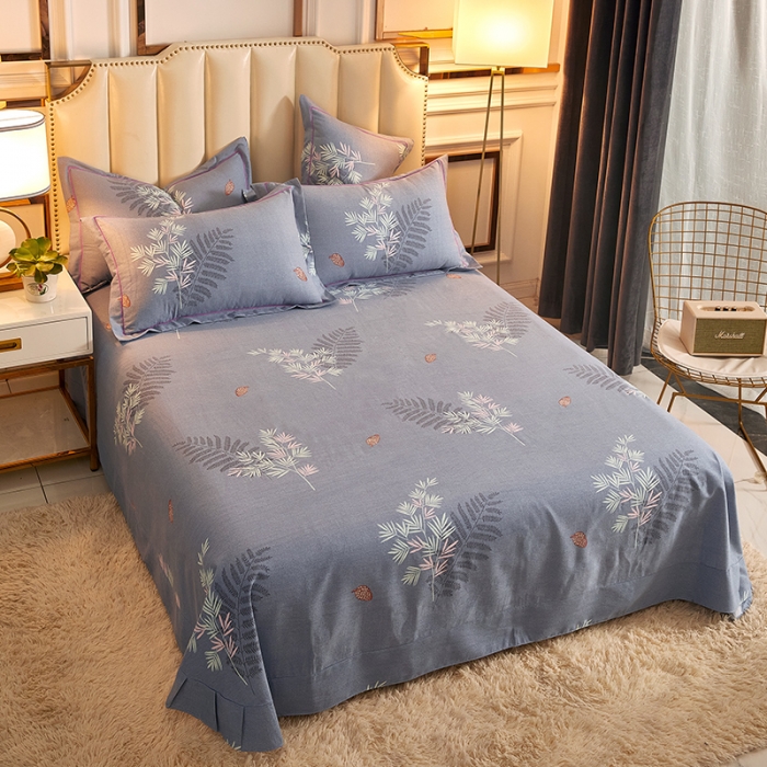 91家纺网 家纺一手货源 找家纺 雲归梦 2020新款全棉加厚磨毛四件套 夏威夷紫