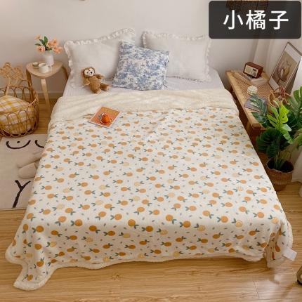 91家纺网 家纺一手货源 找家纺 萝莉家纺 2021新款多功能羊羔绒被套毯 小橘子