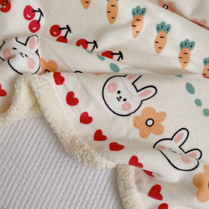 91家纺网 家纺一手货源 找家纺 萝莉家纺 2021新款多功能羊羔绒被套毯 菲菲