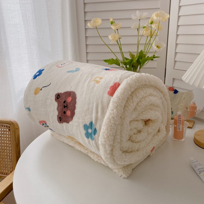 91家纺网 家纺一手货源 找家纺 萝莉家纺 2021新款多功能羊羔绒被套毯 肖恩