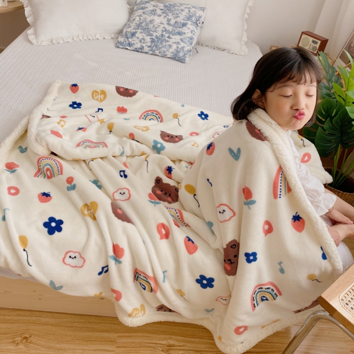91家纺网 家纺一手货源 找家纺 萝莉家纺 2021新款多功能羊羔绒被套毯 肖恩