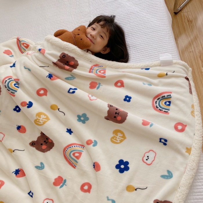 91家纺网 家纺一手货源 找家纺 萝莉家纺 2021新款多功能羊羔绒被套毯 肖恩