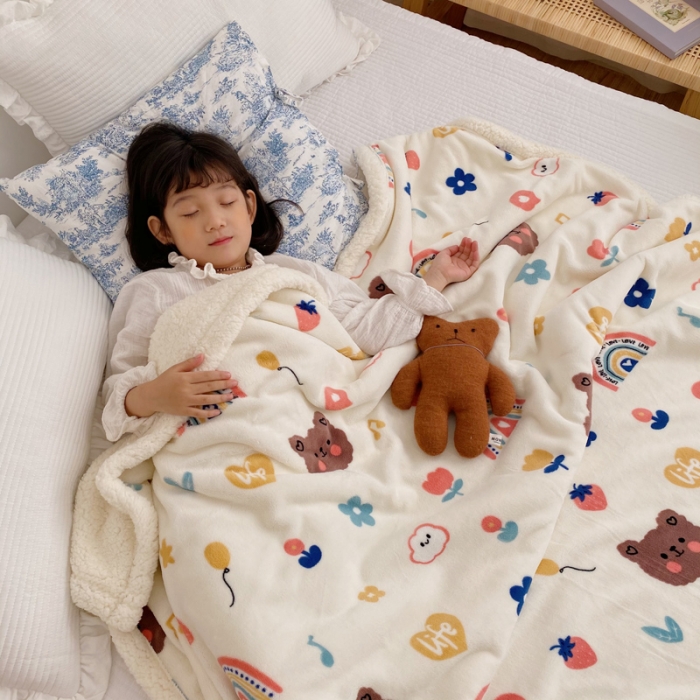 91家纺网 家纺一手货源 找家纺 萝莉家纺 2021新款多功能羊羔绒被套毯 肖恩