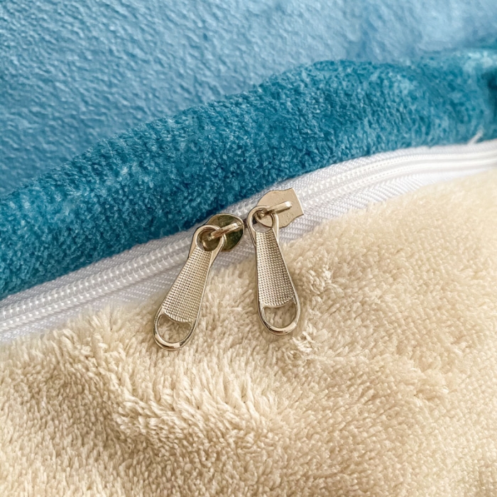 91家纺网 家纺一手货源 找家纺 眠帛 2020新款渐变色牛奶绒四件套幻彩系列 幻彩海蓝