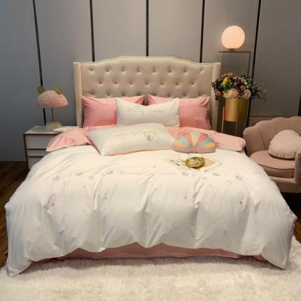 91家纺网 家纺一手货源 找家纺 （总） 眠帛家居 2020新款贡缎全棉绣花系列四件套