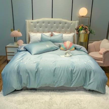 91家纺网 家纺一手货源 找家纺 （总） 眠帛家居 2020新款贡缎全棉绣花系列四件套