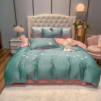 91家纺网 家纺一手货源 找家纺 （总） 眠帛家居 2020新款贡缎全棉绣花系列四件套