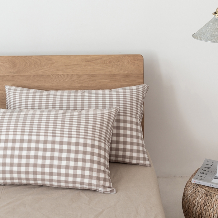 91家纺网 家纺一手货源 找家纺 棉邦 2020新款全棉色织水洗棉四件套日式简约系列 渐变米