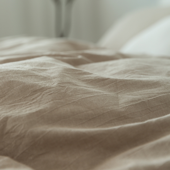 91家纺网 家纺一手货源 找家纺 棉邦 2020新款全棉色织水洗棉四件套日式简约系列 卡其色