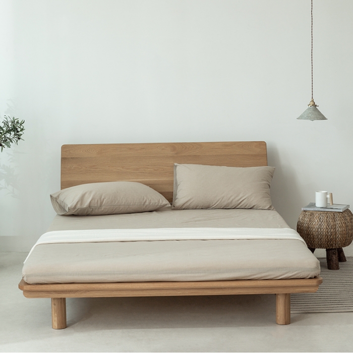 91家纺网 家纺一手货源 找家纺 棉邦 2020新款全棉色织水洗棉四件套日式简约系列 卡其色