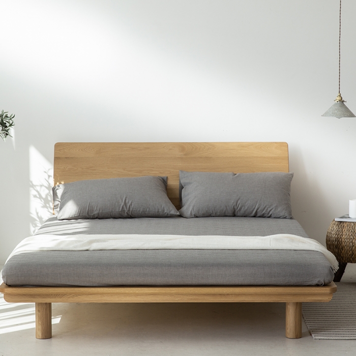 91家纺网 家纺一手货源 找家纺 棉邦 2020新款全棉色织水洗棉四件套日式简约系列 冷灰色