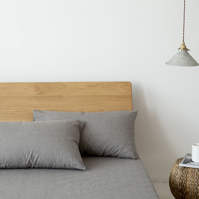 91家纺网 家纺一手货源 找家纺 棉邦 2020新款全棉色织水洗棉四件套日式简约系列 冷灰色