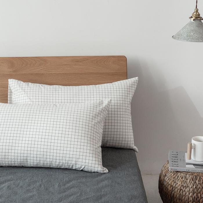 91家纺网 家纺一手货源 找家纺 棉邦 2020新款全棉色织水洗棉四件套日式简约系列 小白格