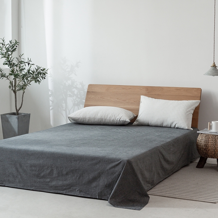 91家纺网 家纺一手货源 找家纺 棉邦 2020新款全棉色织水洗棉四件套日式简约系列 小白格