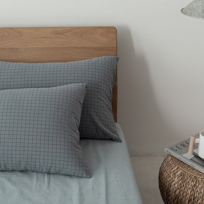 91家纺网 家纺一手货源 找家纺 棉邦 2020新款全棉色织水洗棉四件套日式简约系列 小蓝格