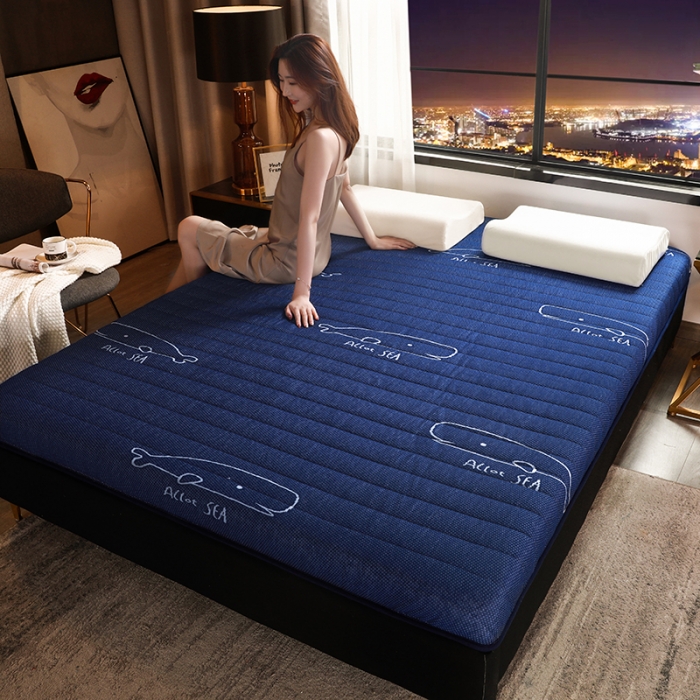 91家纺网 家纺一手货源 找家纺 欣罗兰垫业 2022新款三明治床垫 小蓝鲸