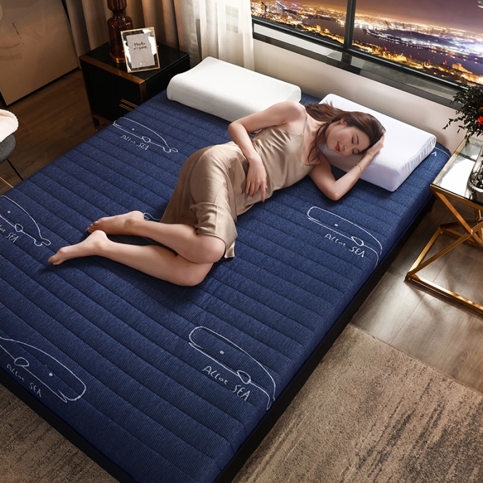 91家纺网 家纺一手货源 找家纺 欣罗兰垫业 2022新款三明治床垫 小蓝鲸