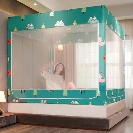 91家纺网 家纺一手货源 找家纺 （总）迪凡保罗 2021新款5837-2不遮光防蚊坐床蚊帐