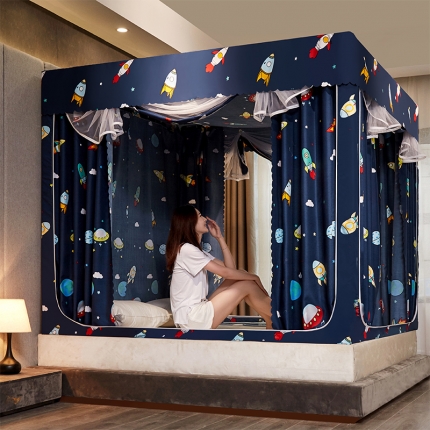 91家纺网 家纺一手货源 找家纺 （总）迪凡保罗 2025新款5837遮光防蚊坐床蚊帐