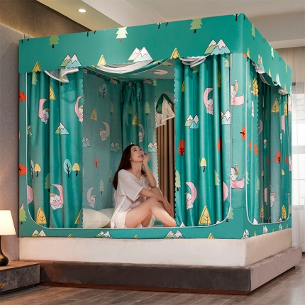 91家纺网 家纺一手货源 找家纺 迪凡保罗 2021新款5837-1遮光防蚊坐床蚊帐 甜梦