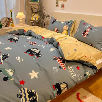 91家纺网 家纺一手货源 找家纺 （总）琪格格 2022新款全棉加厚磨毛四件套