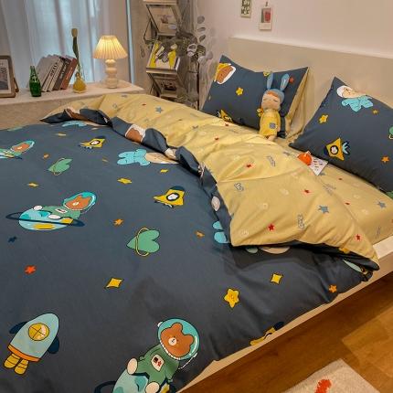 91家纺网 家纺一手货源 找家纺 （总）琪格格 2022新款全棉加厚磨毛四件套