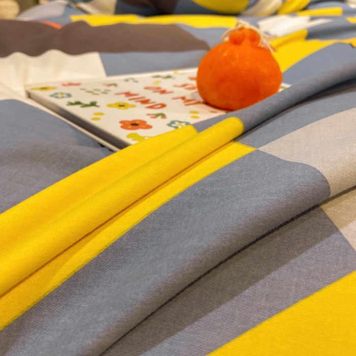 91家纺网 家纺一手货源 找家纺 琪格格 2022新款全棉加厚磨毛四件套 太空遨游