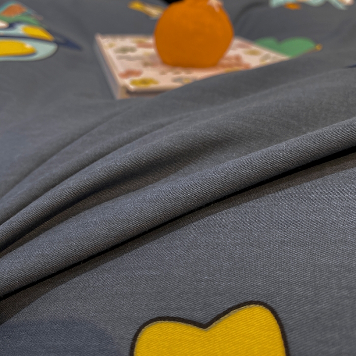 91家纺网 家纺一手货源 找家纺 琪格格 2022新款全棉加厚磨毛四件套 宇宙流量熊蓝