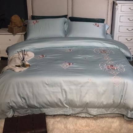 91家纺网 家纺一手货源 找家纺 （总）玖玖爱 2020新款100支提加印绣花系四件套