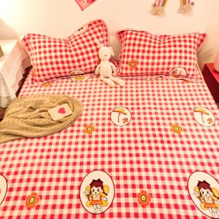 91家纺网 家纺一手货源 找家纺 琪格格 2020新款工艺款牛奶绒单品床单 天使