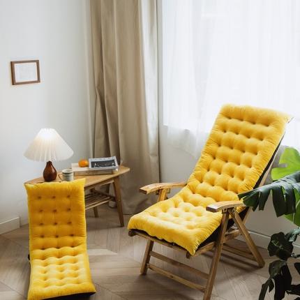 木森家居 2020新款水晶绒躺椅垫 柠檬黄