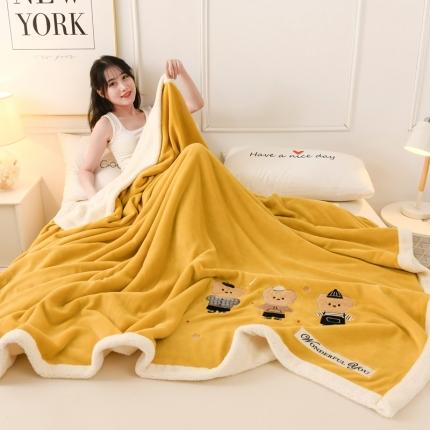 91家纺网 家纺一手货源 找家纺 （总）朗莎家纺 2020新款羊羔绒+牛奶绒毛毯