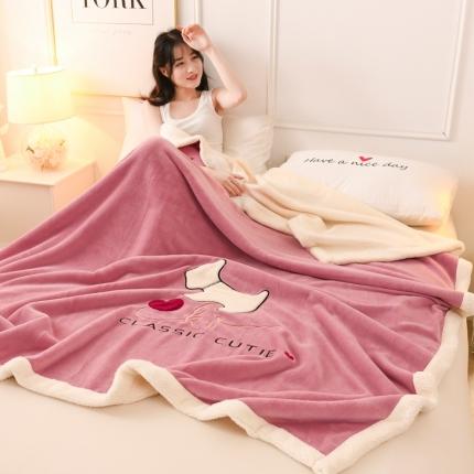 91家纺网 家纺一手货源 找家纺 （总）朗莎家纺 2020新款羊羔绒+牛奶绒毛毯