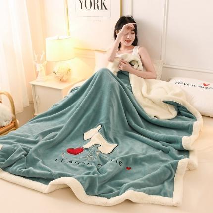 91家纺网 家纺一手货源 找家纺 （总）朗莎家纺 2020新款羊羔绒+牛奶绒毛毯