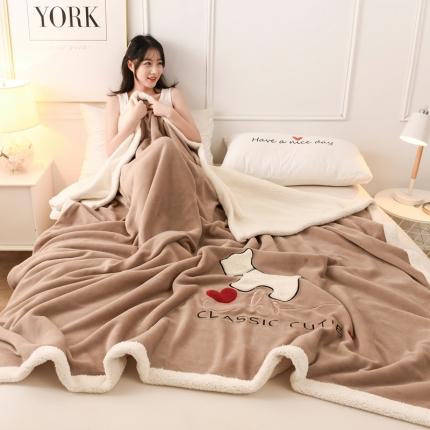 91家纺网 家纺一手货源 找家纺 （总）朗莎家纺 2020新款羊羔绒+牛奶绒毛毯