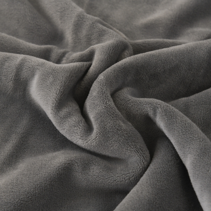 91家纺网 家纺一手货源 找家纺 朗莎家纺 2020新款羊羔绒+牛奶绒毛毯 柠檬熊-灰