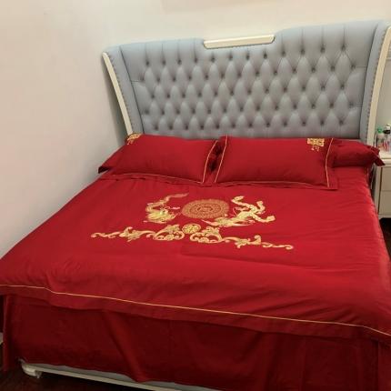 91家纺网 家纺一手货源 找家纺 （总）金麦 2020新款40支13372全棉刺绣婚庆系四件套