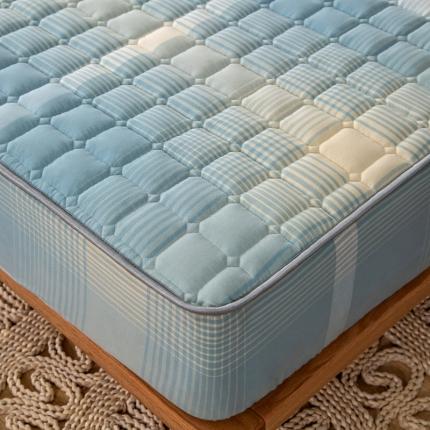 91家纺网 家纺一手货源 找家纺 （总）卡伦 2025全棉色织水洗棉夹棉床笠席梦思保护套22色